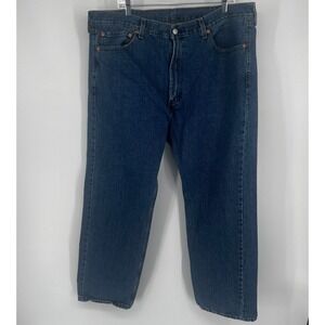 Levi's 505 Jeans Mens 42x28 Blue Regular Fit Straight Leg Denim Fit (42 28)